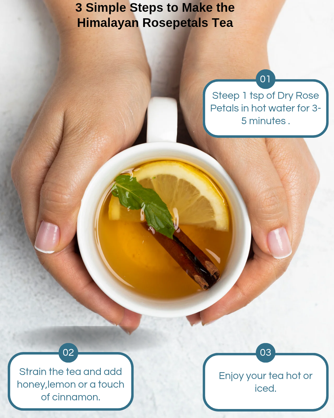Himalayan Rose Petals (Floral Calm & Skin Glow Tea) - Image 3
