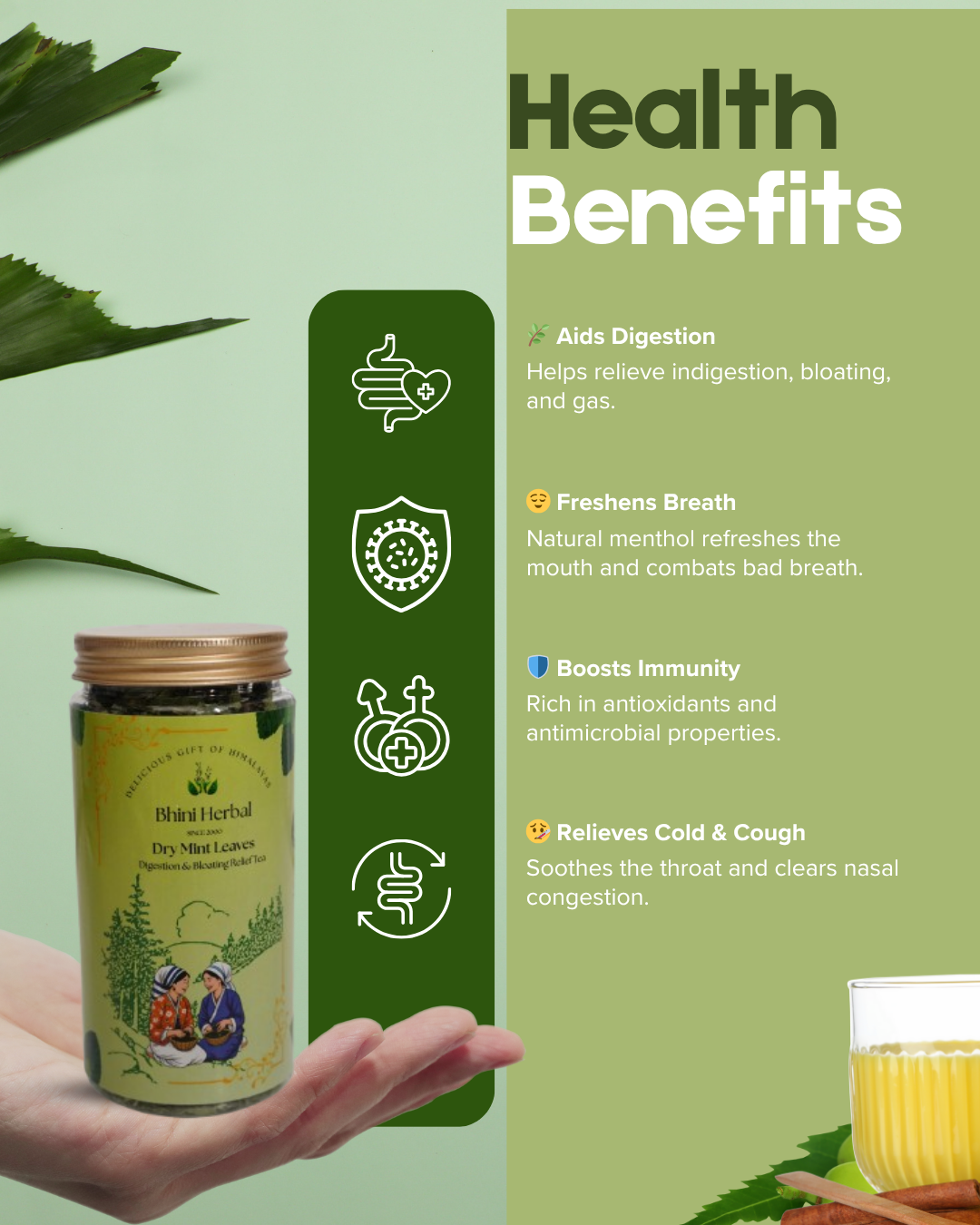 Mint Leaves (Digestion & Bloating Relief Tea) - Image 2